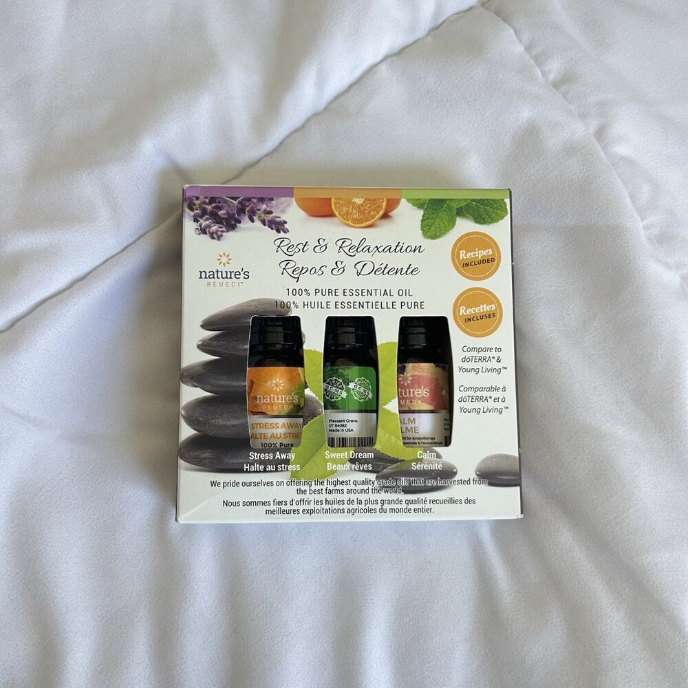 Nature's Remedy 3 pack‎ essential oil Aromatherapy Kit New In Box Stress Away